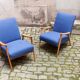 Pair of Scandinavian armchairs from the 60s new fabrics and foam