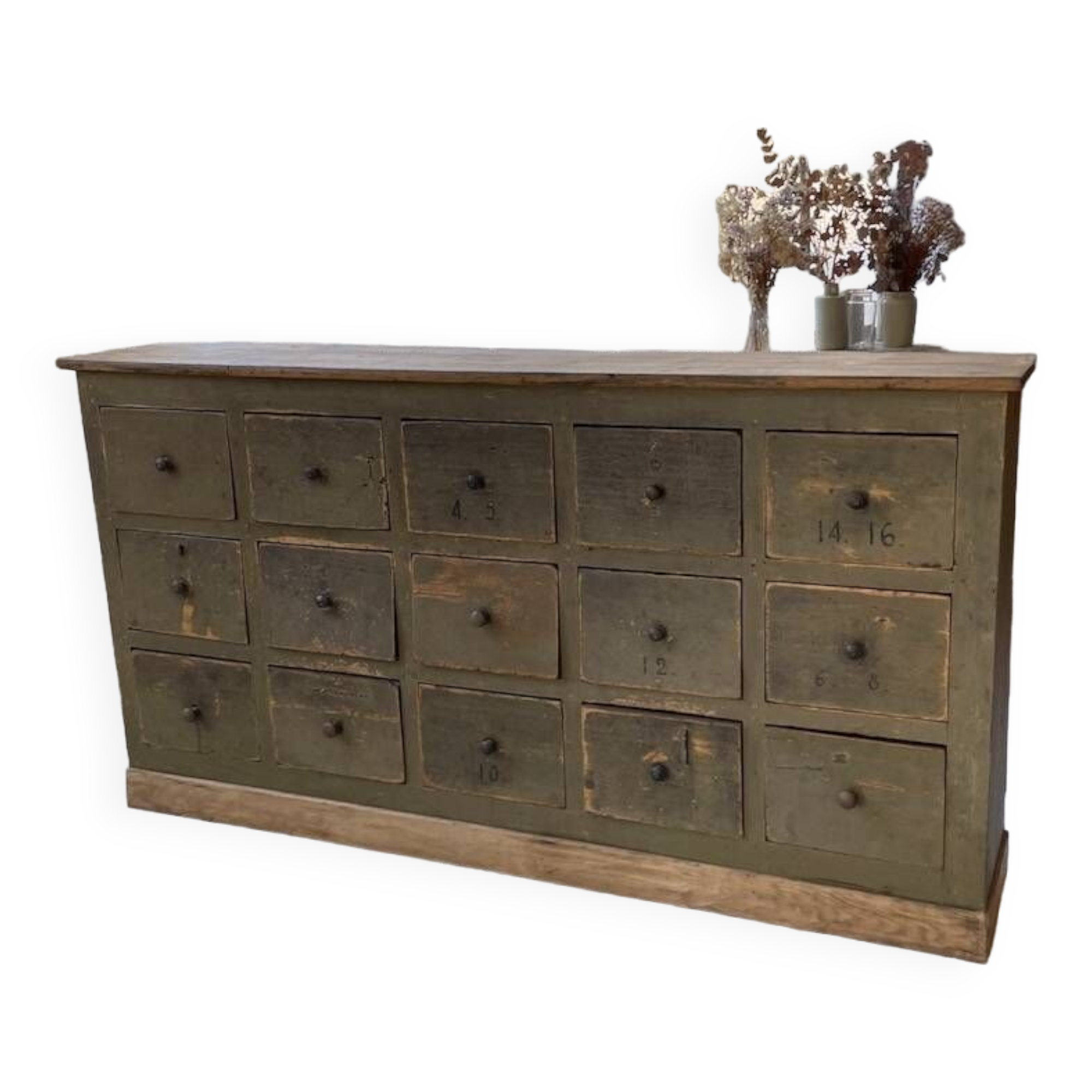 Green patina workshop furniture