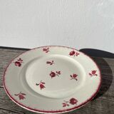 4 old Luneville flower plates
