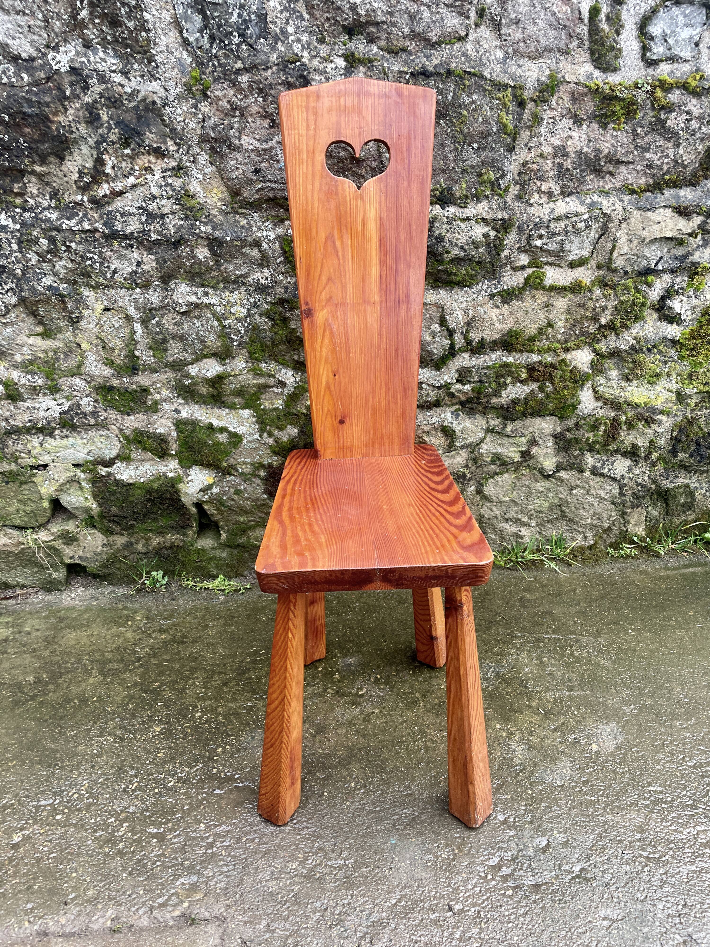 Handcrafted pine chair