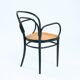 Chaises en bois cintré Thonet avec cannage 214f 210r, ensemble de 2.
