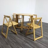 Set Tavolo E Sedie Richiudibile Design Scandinavo Anni 80 Modernariato