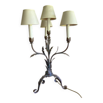 Kostka ornate metal lamp with 4 shades