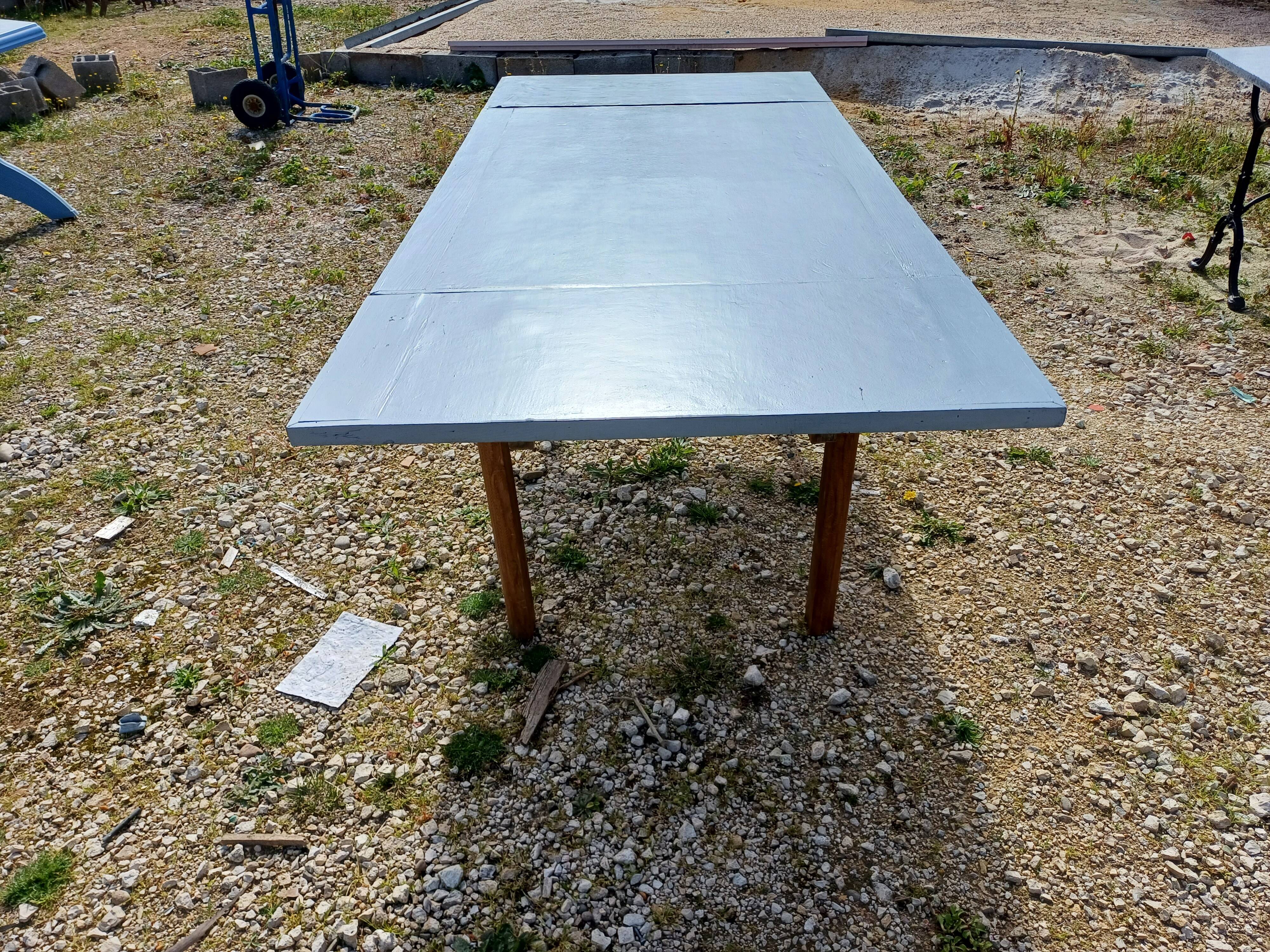 1950s Wooden Table with Extensions