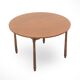 Plateau de table rond en teck, années 1960