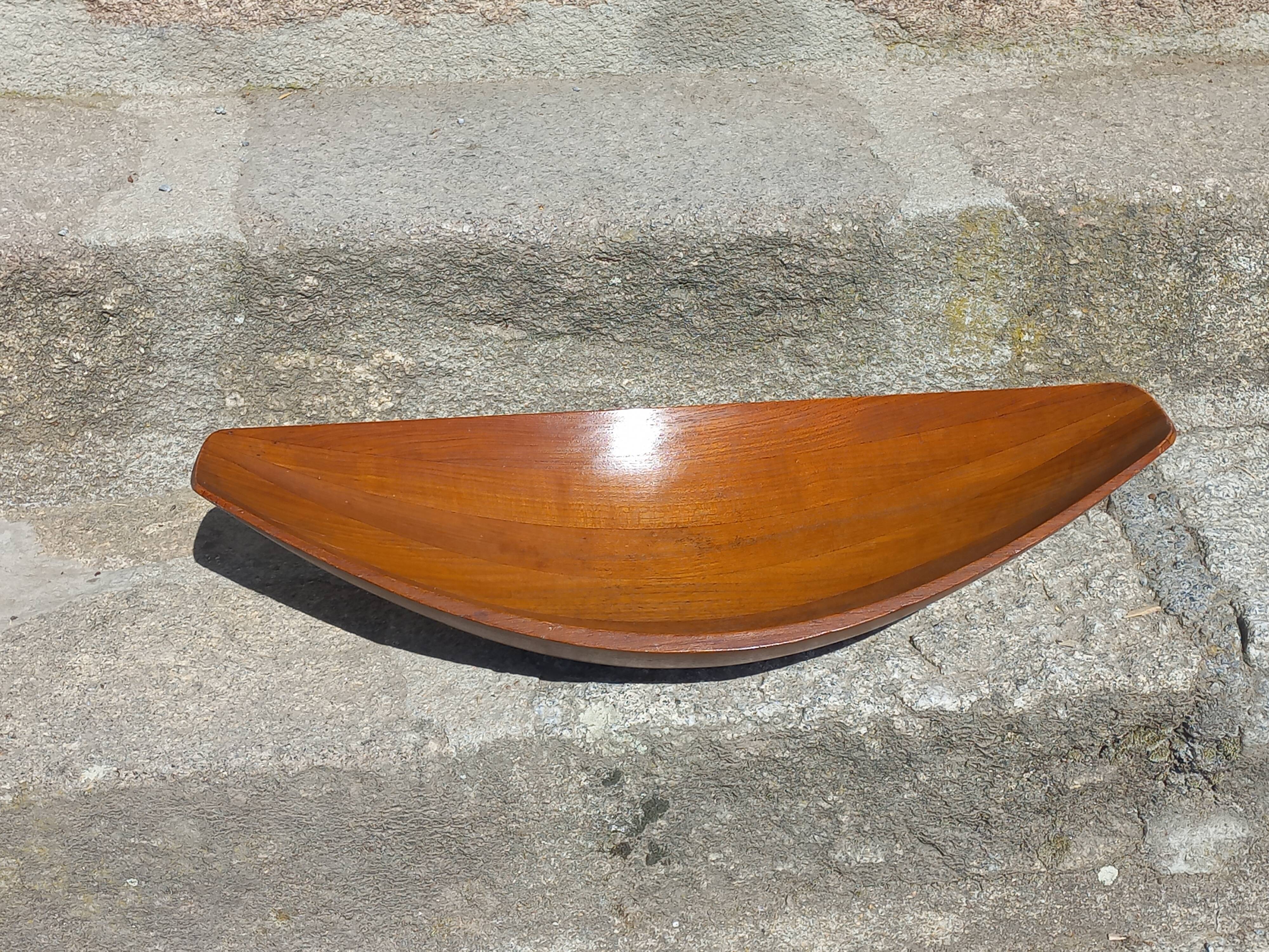 Scandinavian teak fruit bowl stamped from the 1950s.