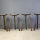 Mid-century brutalist bar stools - set of 4, 1960s