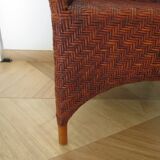 Woven rattan armchair, 1980s