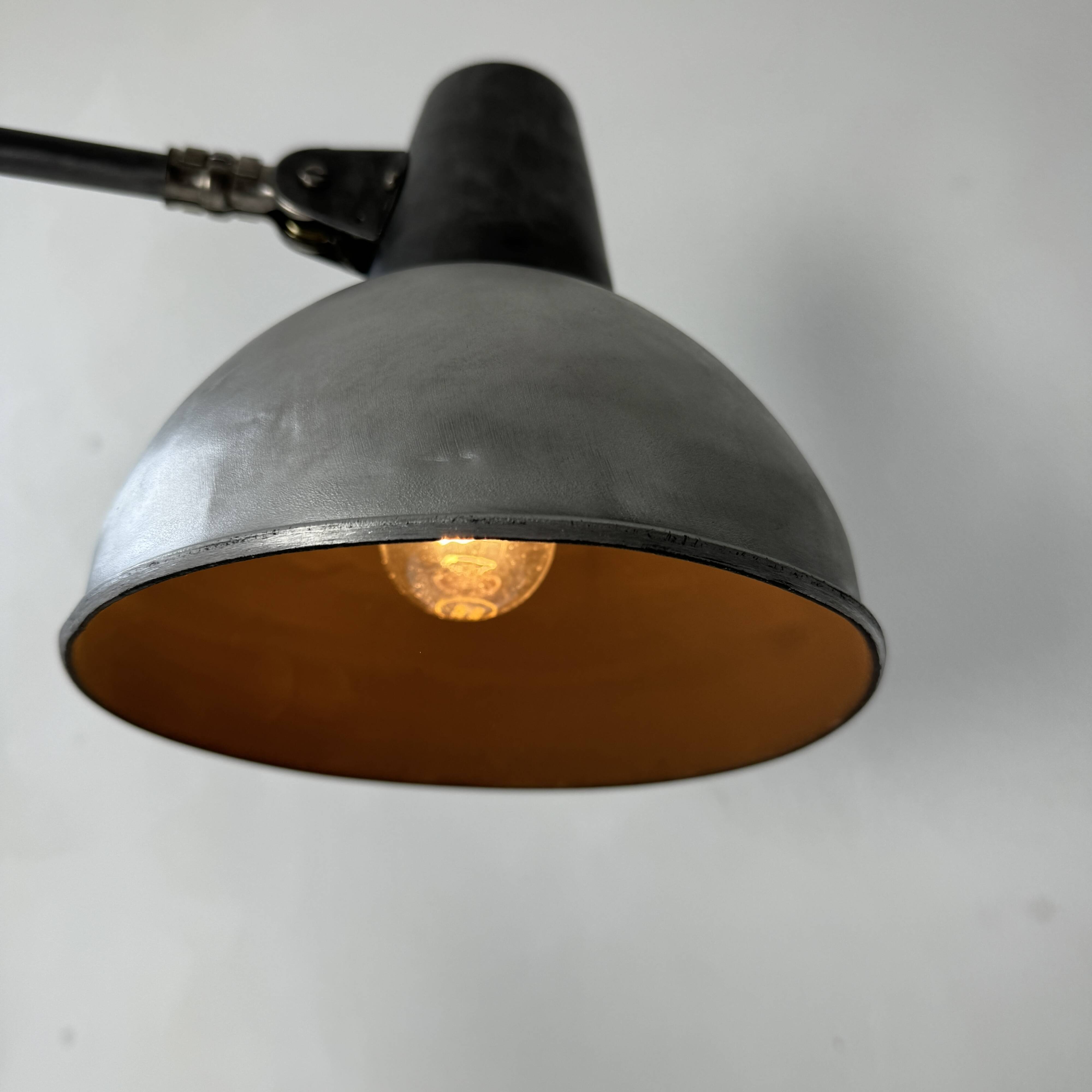 Antique large German industrial wall lamp "sis"