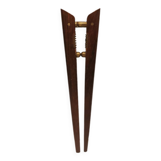 Nutcracker in solid rosewood with brass fittings, designed by Preben Broste in the 1950s