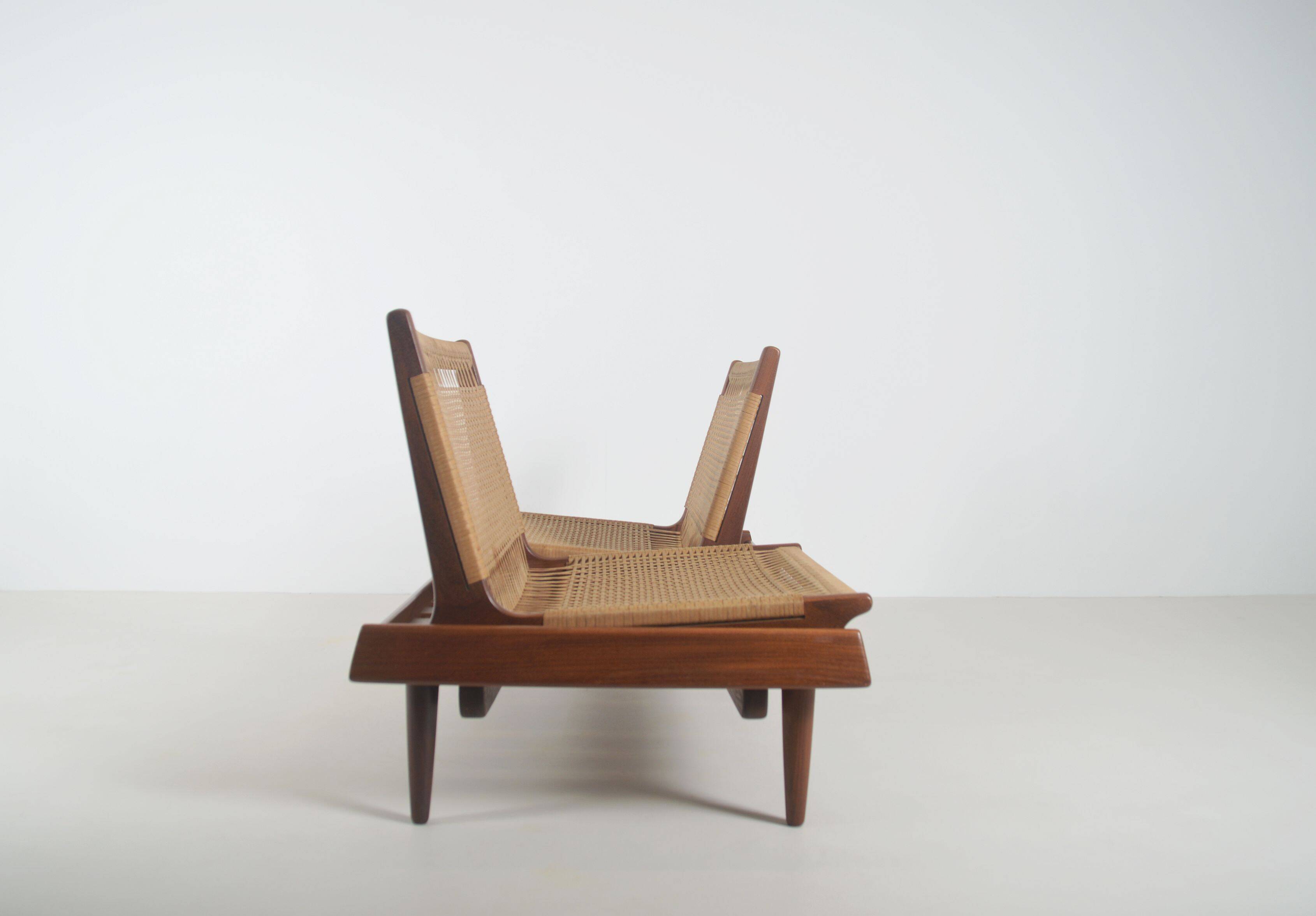 Set of Danish armchairs TV161 designed by Hans Olsen for Bramin, 1950s
