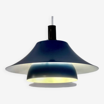 Lampe à Suspension Scandinave Bleue, 1970s