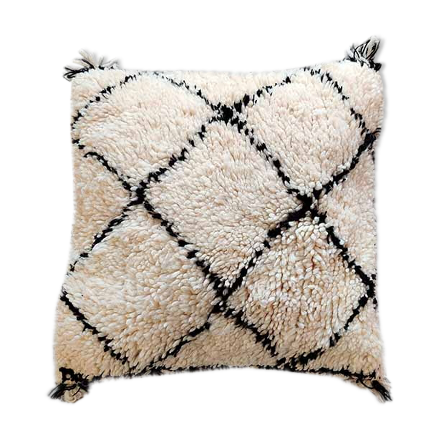 Coussin berbère marocain beni ouarain fait main 50 x 50 cm