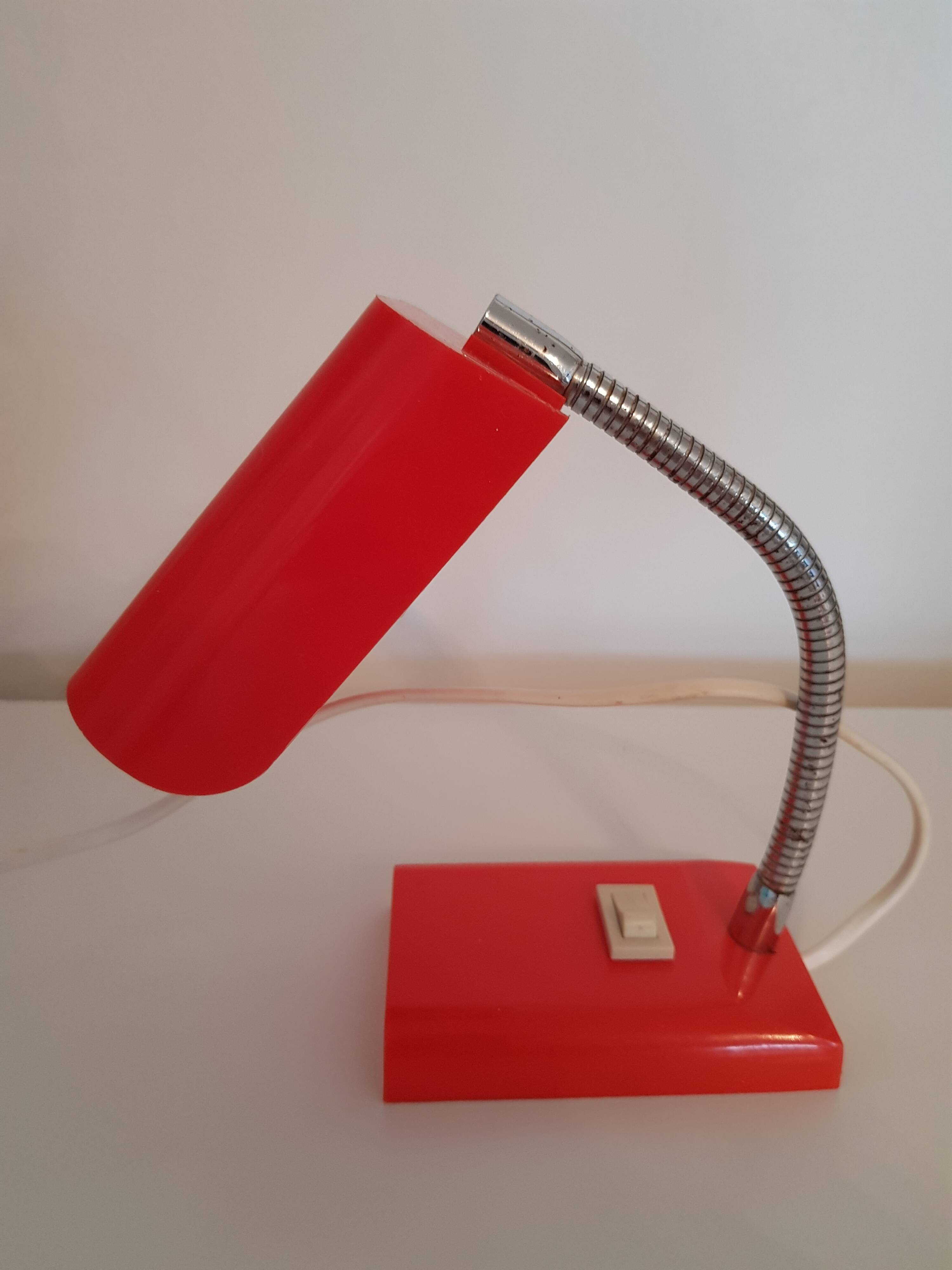 Mini lampe de bureau plastique orange