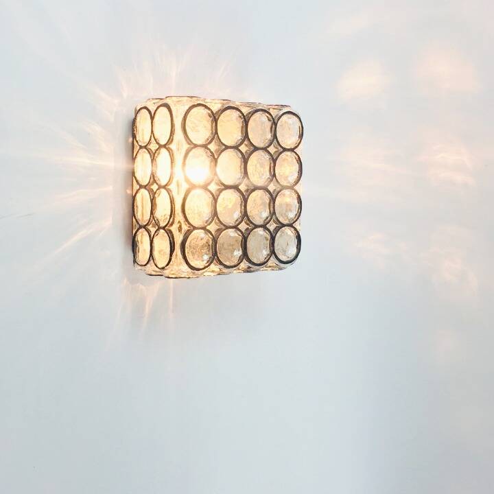 Mid-Century Glass Wall Light or Ceiling Light from Limburg, Germany, 1960s
