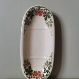 Vintage phlox ceramic soap dish K&G Lunéville France art nouveau flower pattern