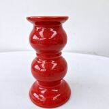 Bougeoir Chandelier Rouge En Céramique Vintage Schramberg Allemagne