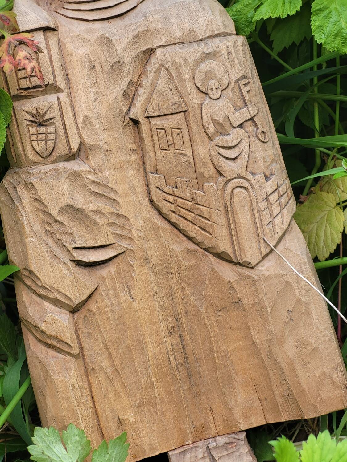 Wooden religious statuette