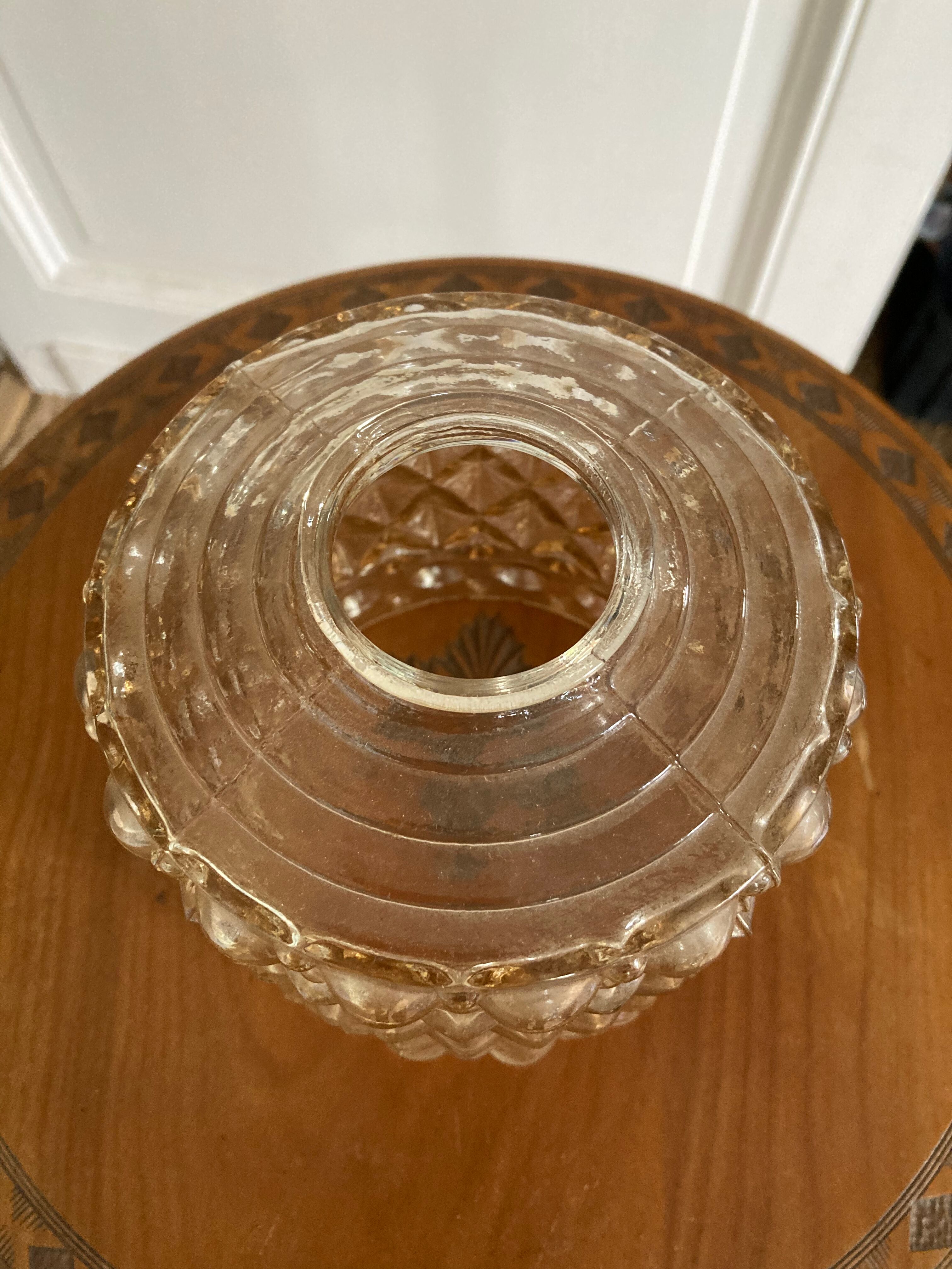 Amber glass swing vintage shade