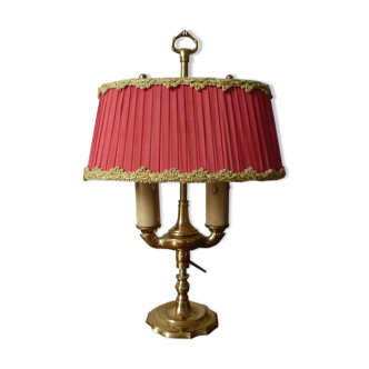 Pleated fabric lamp