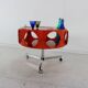 Space age 70s orange syntheric bar on casters