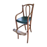 High chair armchair child curved wood