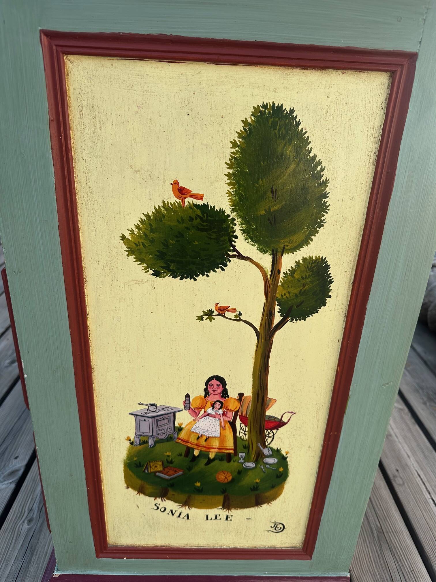 Hand painted chest of drawers