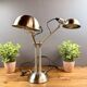 Double articulated lamp in industrial style – metal – 2 adjustable arms