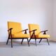 Mid Century Easy Chair Model B 310 Var in Yellow Tweed