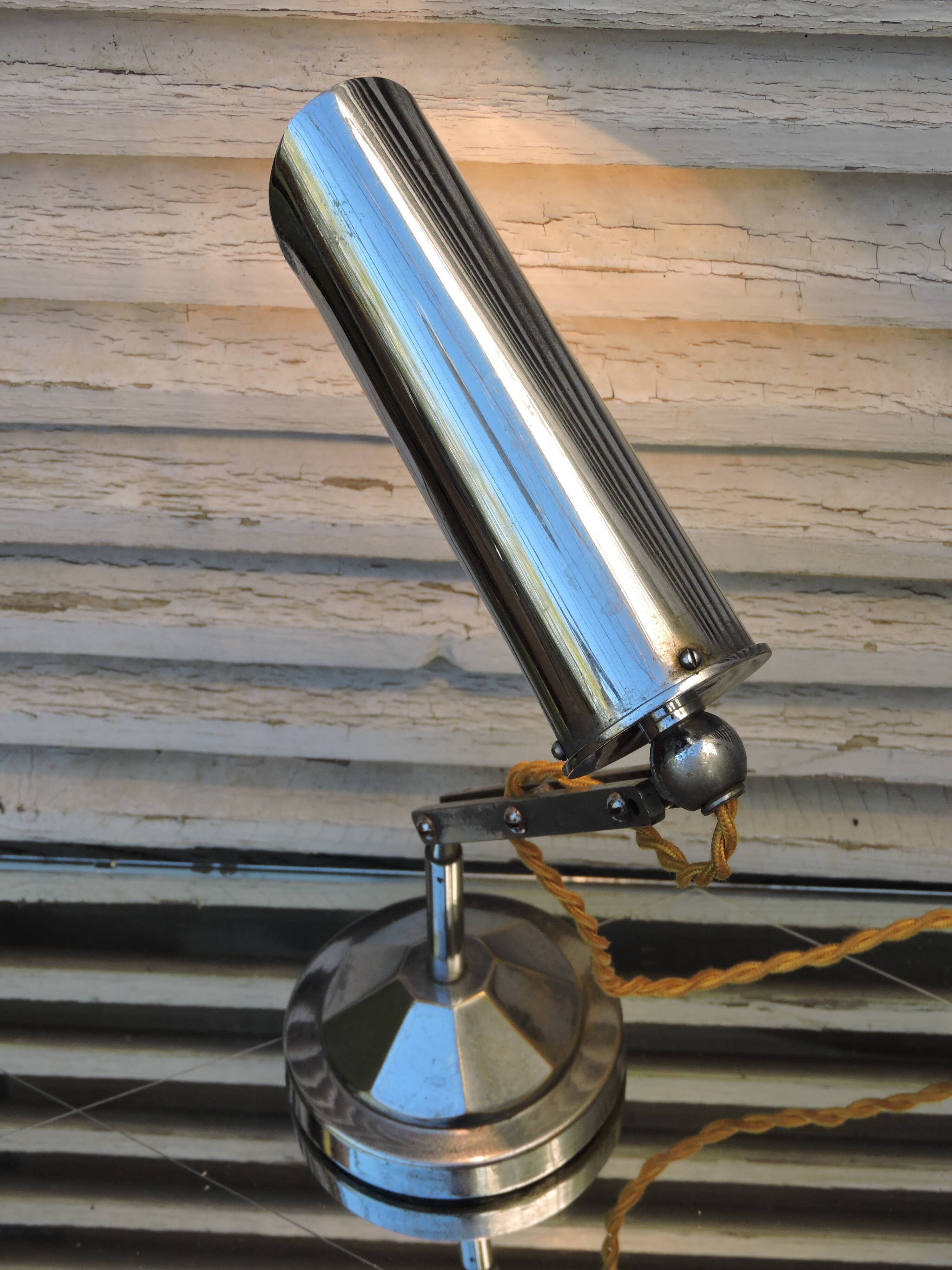 Art Deco chrome desk lamp from the 30s