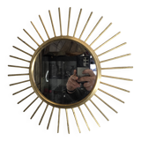 Gold metal sun mirror from the 60s