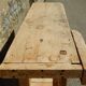 Superb old beech wood carpenter's workbench - Trade furniture - Console