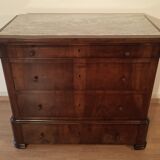 Commode italienne à quatre tiroirs en noyer de la fin du XIXe siècle