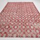 Red Allover Pattern Turkish Vintage Rug, 207x333Cm