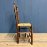 Dutch chair in oak with a straw seat