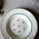 Set of 6 hollow plates old faience of Gien