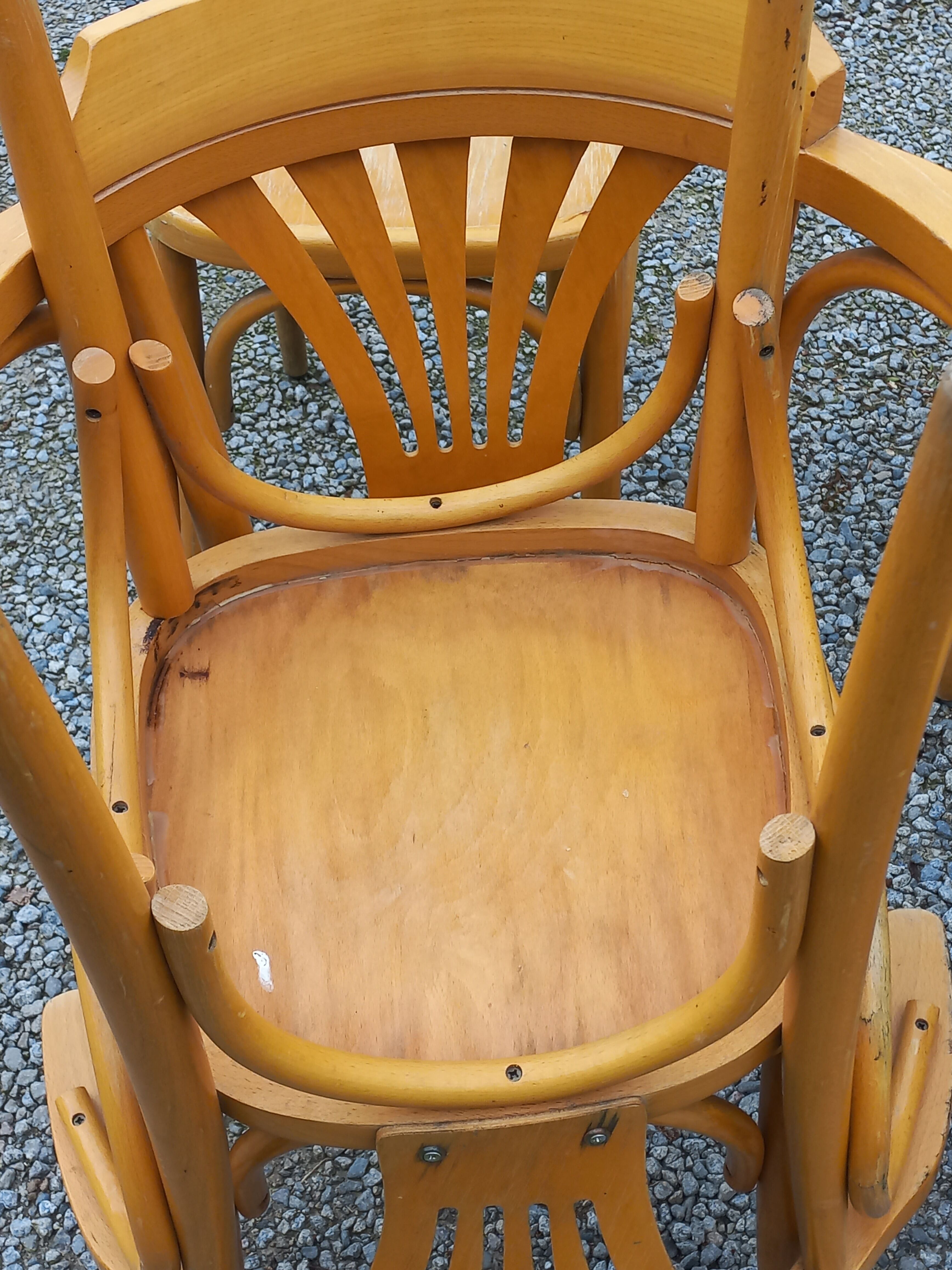 Set of 8 bistro chairs from the 50s/60