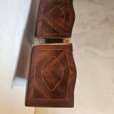 Pair of Louis XV style bedside tables in marquetry