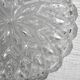 Pair of round ceiling lights in chiseled glass