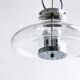 Vintage Murano Glass Accent Chandelier, Space Age Era Chrome Nason Mazzega Style