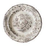 English earthenware plate floral decoration Colandine - F. Primavesi & Son