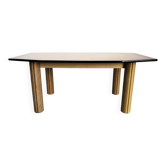 Vintage burl wood dining table, 1980s