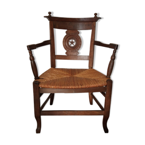 fauteuil paille art populaire