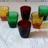 Vintage 1960s crystal liqueur glasses from the Arques crystal factory.