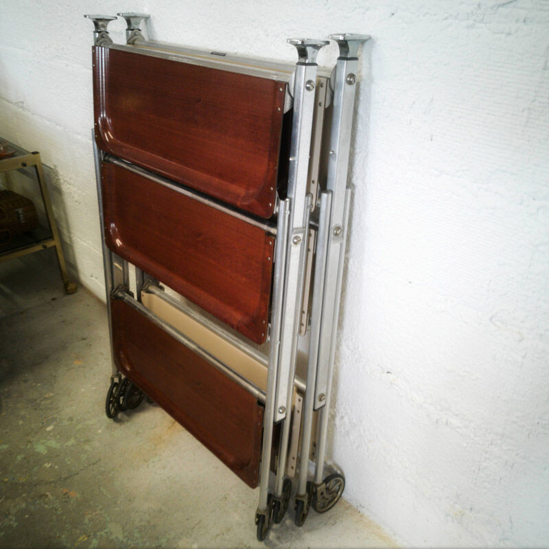 Vintage foldable dessert "textable" 3 trays