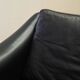 Black leather sofa, Danish design, 1960s, manufacturer: Eran Møbler, design