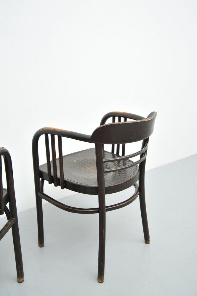 Model 6093 beech chairs by Jacob & Josef Kohn, Vienna, 1890s, set of 2