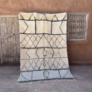 White Marmoucha Moroccan rug - 246 x 167 cm