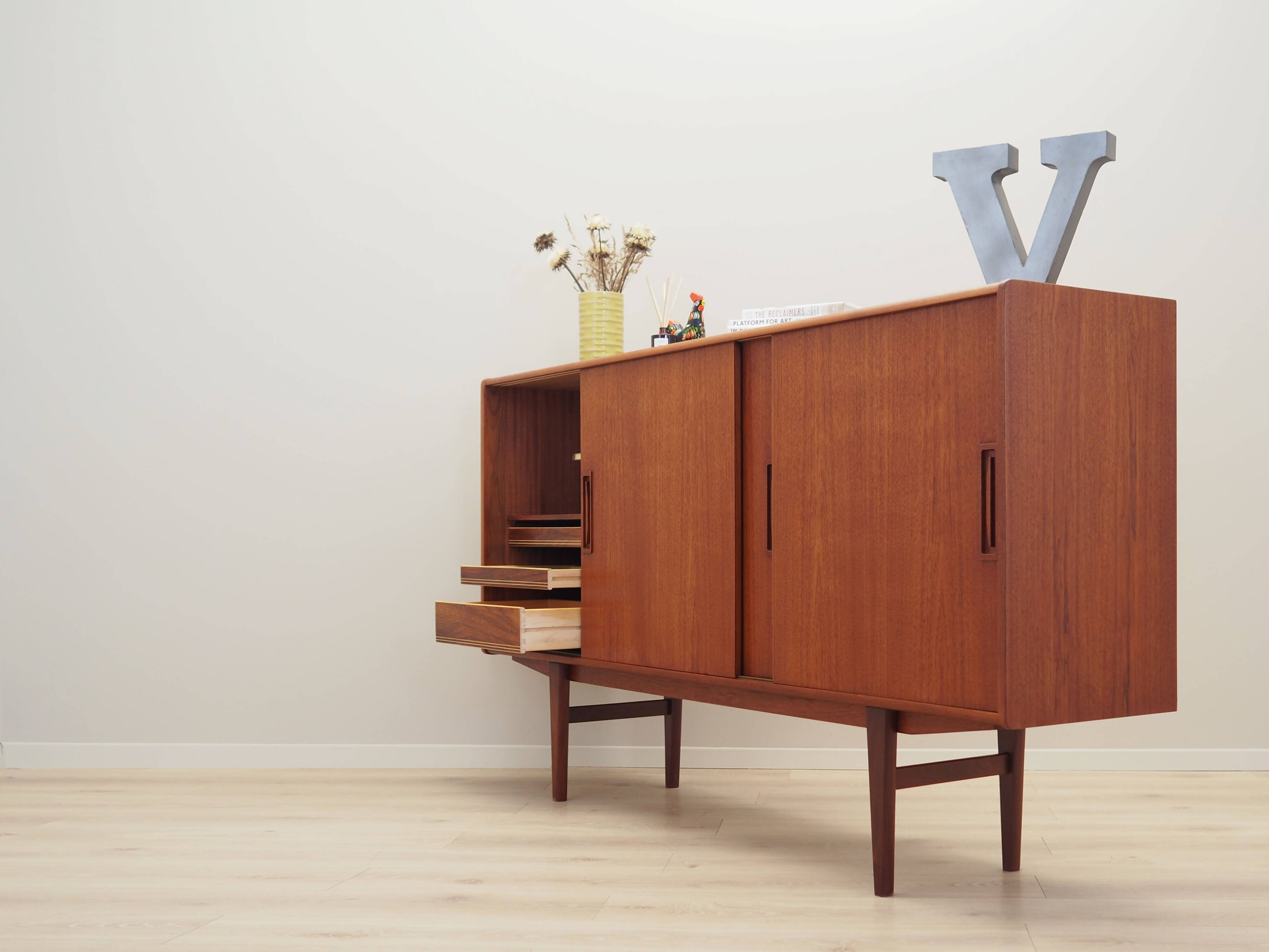 Teak highboard, Danish design, 1960s, production: Denmark