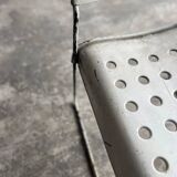 White Lacquered Steel Omstak Chair by Rodney Kinsman for Bieffeplast (1971) Industrial Sled Base